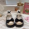 Туфли женские Мэри Джейн Милые и классные Маленькие кожаные туфли Повседневные женские туфли на платформе Летние тонкие туфли с бантом Модные туфли
