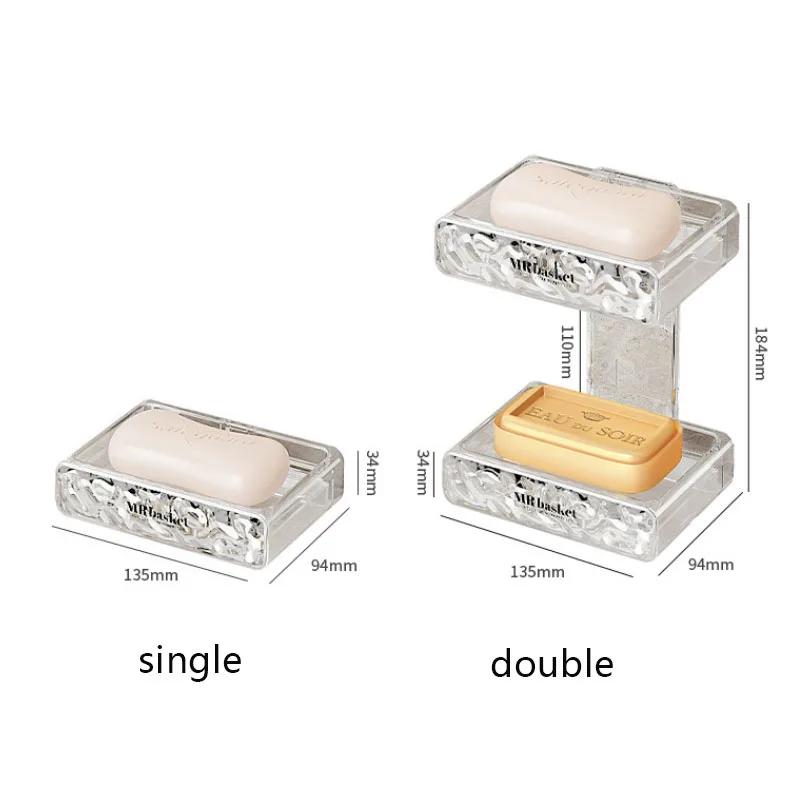 Creative Bathroom Soap Holder Wall Mounted Soap Box With Lid Bathroom Accessories Soap Dish Storage Boxes