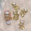 Nail Rhinestone Apply Shape Luxurious Shining Three-dimensional Bear Easy To DIY Nail Art Long Lasting