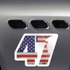 1 шт. автомобильный стиль 47-й президент Трамп 2024 флаг США наклейки на кузов бампер виниловые декоративные наклейки универсальные автомобильные внешние аксессуары