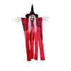 Horror Witch Hanging Decoration with Adjustable Hat and Hands Folding Halloween Ghost Decor Reusable Multi-purpose