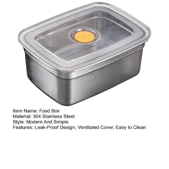Yousheng Ланч-бокс из нержавеющей стали с герметичными крышками, штабелируемый металлический контейнер для закусок, безопасный для холодильника и посудомоечной машины, бенто-бокс