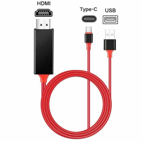 Usb 3.1 Type C в HDMI-кабель-адаптер-переходник 2M Hd 1080P 4K HdTV-сплиттер-кабель для Samsung Galaxy S10/9/8, телефон, проектор, телевизор