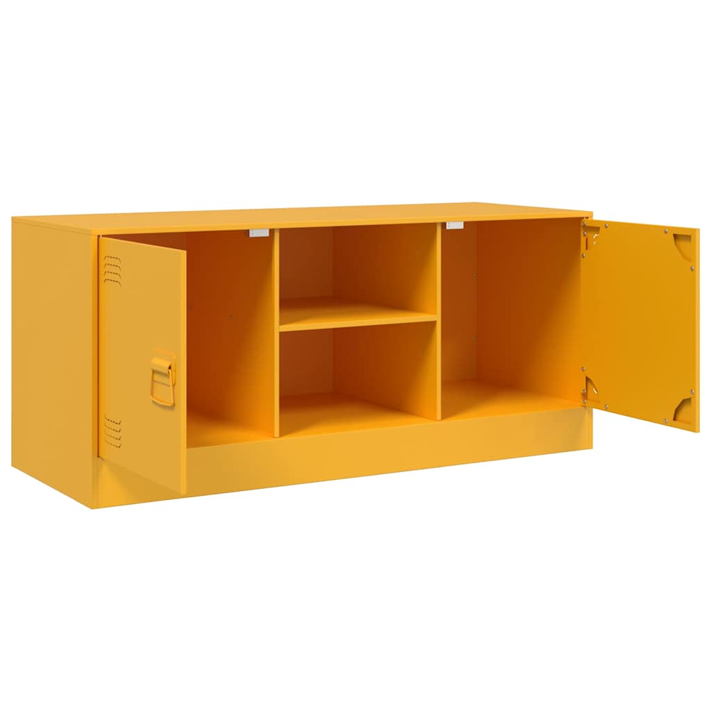 TV Stand Mustard Yellow 99 x 39 x 44 cm Steel