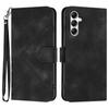 For Samsung Galaxy A14 4G/Galaxy A14 5G Wallet Case Line Imprinted PU Leather Phone Cover with Strap