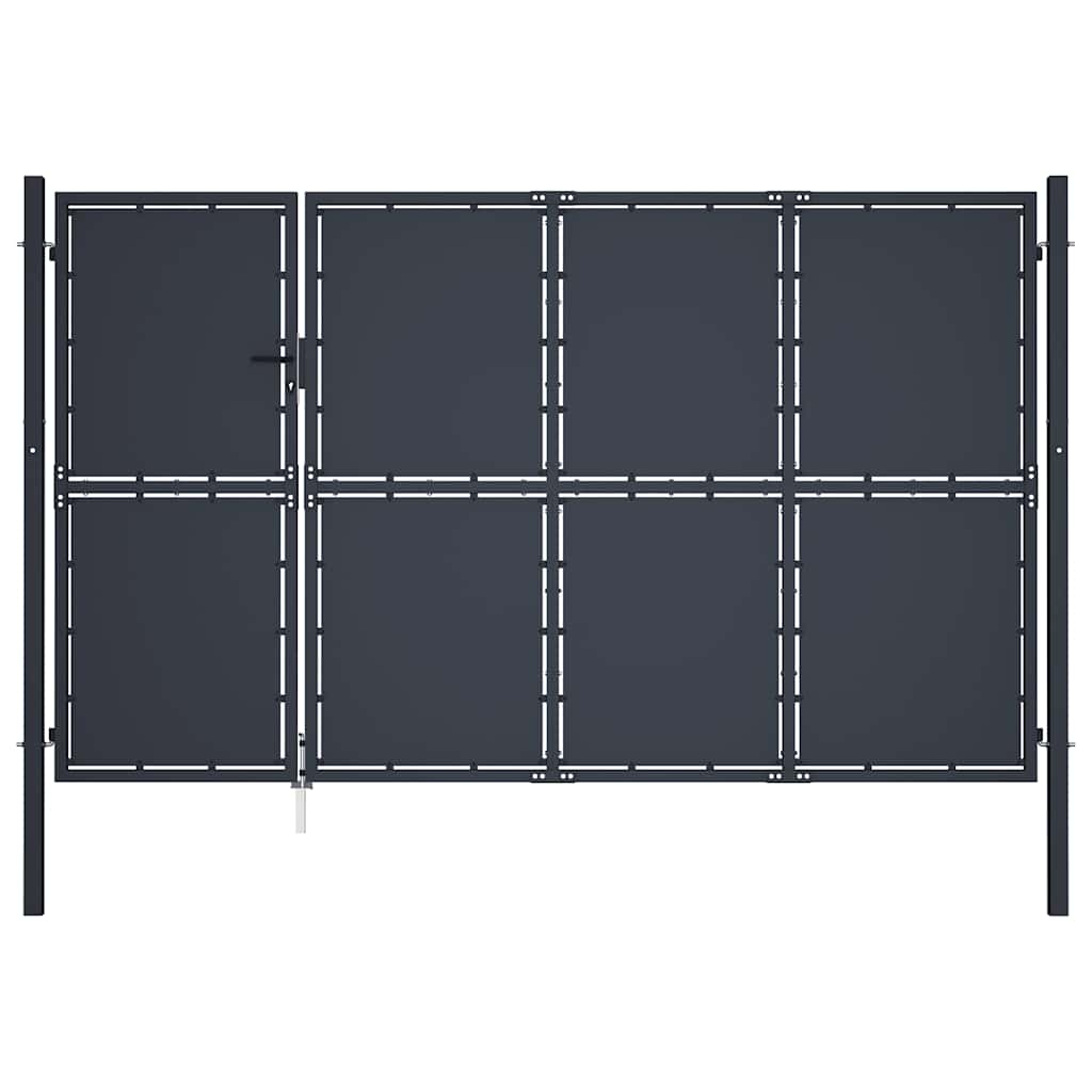 Steel Garden Gate 350 x 200 cm Anthracite
