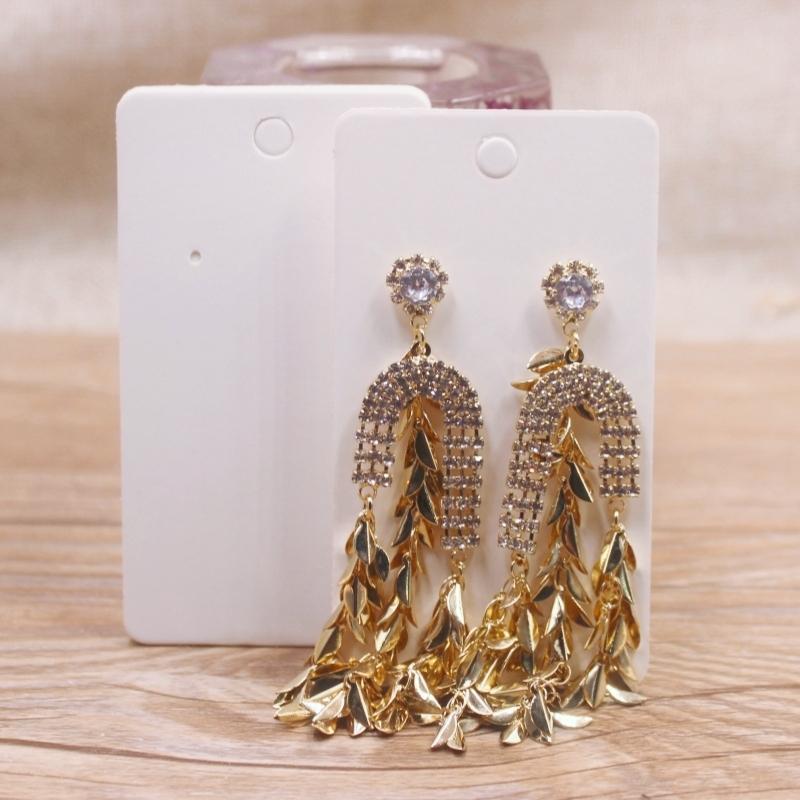 100 шт. набор карточек для сережек с бирками однотонного цвета 5x9 см набор ювелирных изделий демонстрационная карточка