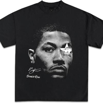 Графическая футболка D Rose All Star Y2K Винтаж Баскетбол Рэп Премиальная Тяжелая Футболка для Мужчин и Женщин