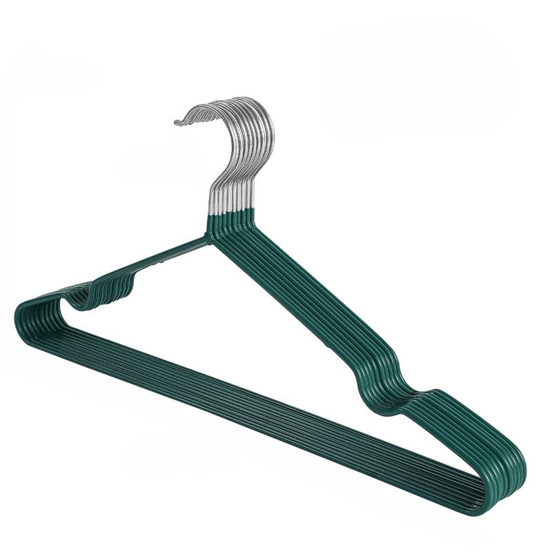 Металлические вешалки, нескользящая металлическая вешалка для сушки одежды с пластиковым покрытием для взрослых, для подвешивания и сушки одежды, 10 шт.