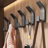 5PCS Wall Hooks No Drilling Double Hook Hanger Clothes Coat Hook Black White Towel Hook Bedroom