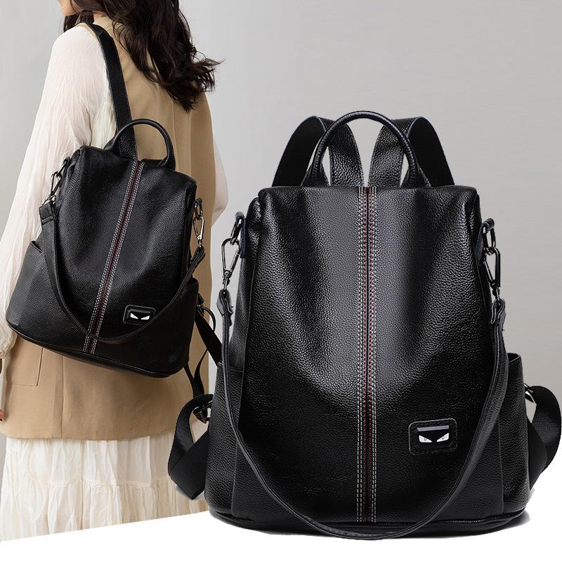 Модный женский рюкзак Lychee Grain Soft Leather Trend весна-лето Противоугонный рюкзак Многоцелевая дорожная сумка