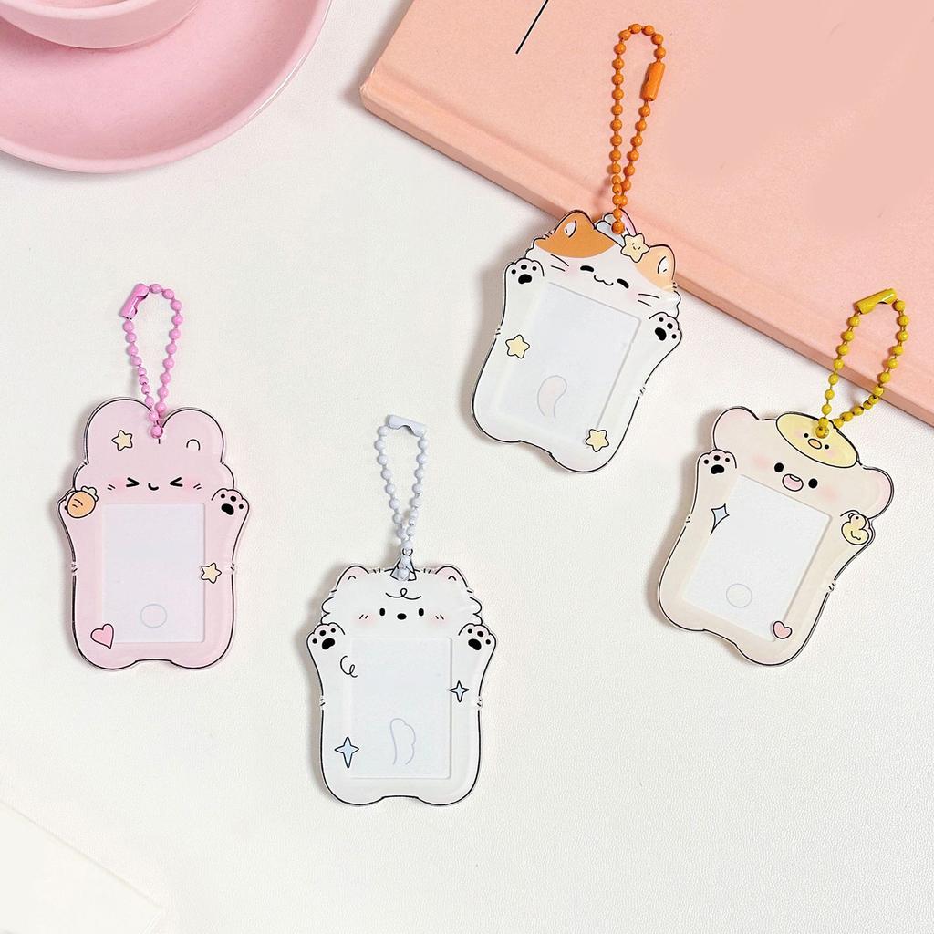 K-pop Держатель для фотокарточек Брелок Держатель для ID-бейджа с брелоком Подвеска для студенческого проездного билета для школы, офиса, путешествий