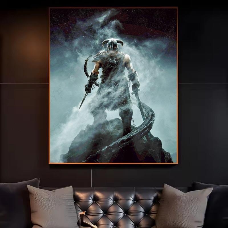 S-Скайрим Постер The Elder S-Scrolls V HD арт липкий на стену водонепроницаемый дом гостиная спальня бар эстетичное украшение