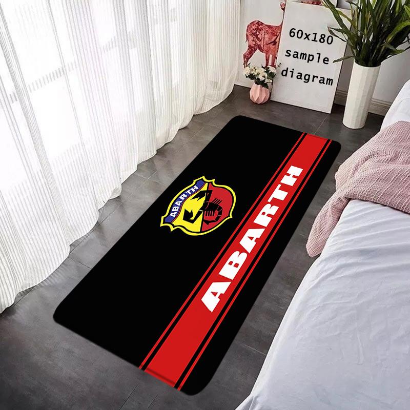 Doormat A-Abarth Flannel Floor Mat Indoor Foot Rug Fluffy Bedside Mats Kitchen Corridor Car Boot Carpet Ideal for Balcony Decor