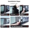 6PCS Car Pillar Posts Fit For Opel Insignia B / MkII (Z18) 2018 2019 2020 Glossy Black Door Trim Window Cover Decor Accessories