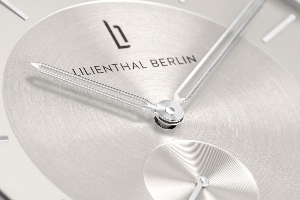 Lilianthal Berlin Серебряные часы с маленькой секундной стрелкой, мужские, сделано в Германии, L01-115-B023AS