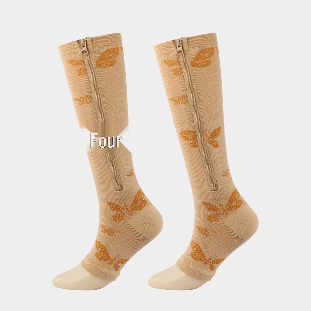 Zippered Compression Sports Socks for Varicose Veins