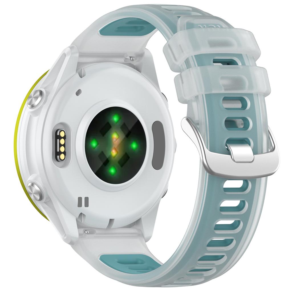 22mm 20mm Translucent Two-Tone Silicone Band For Garmin Forerunner 570 265 255 165 55/Vivoactive 6 5 4/Venu 3 2 Plus Watch Strap