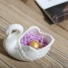 Ceramic Swan Ornament Multi-purpose Hydroponic Plants Succulents Pot Candle Holder Storage Box Desktop Swan Decoration
