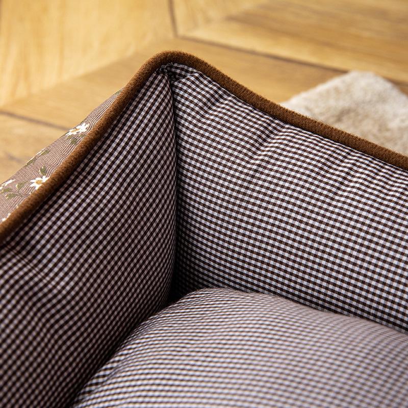 Цветочная свежая летняя лежанка для собак от маленьких до средних пород, съемная и моющаяся, всесезонная