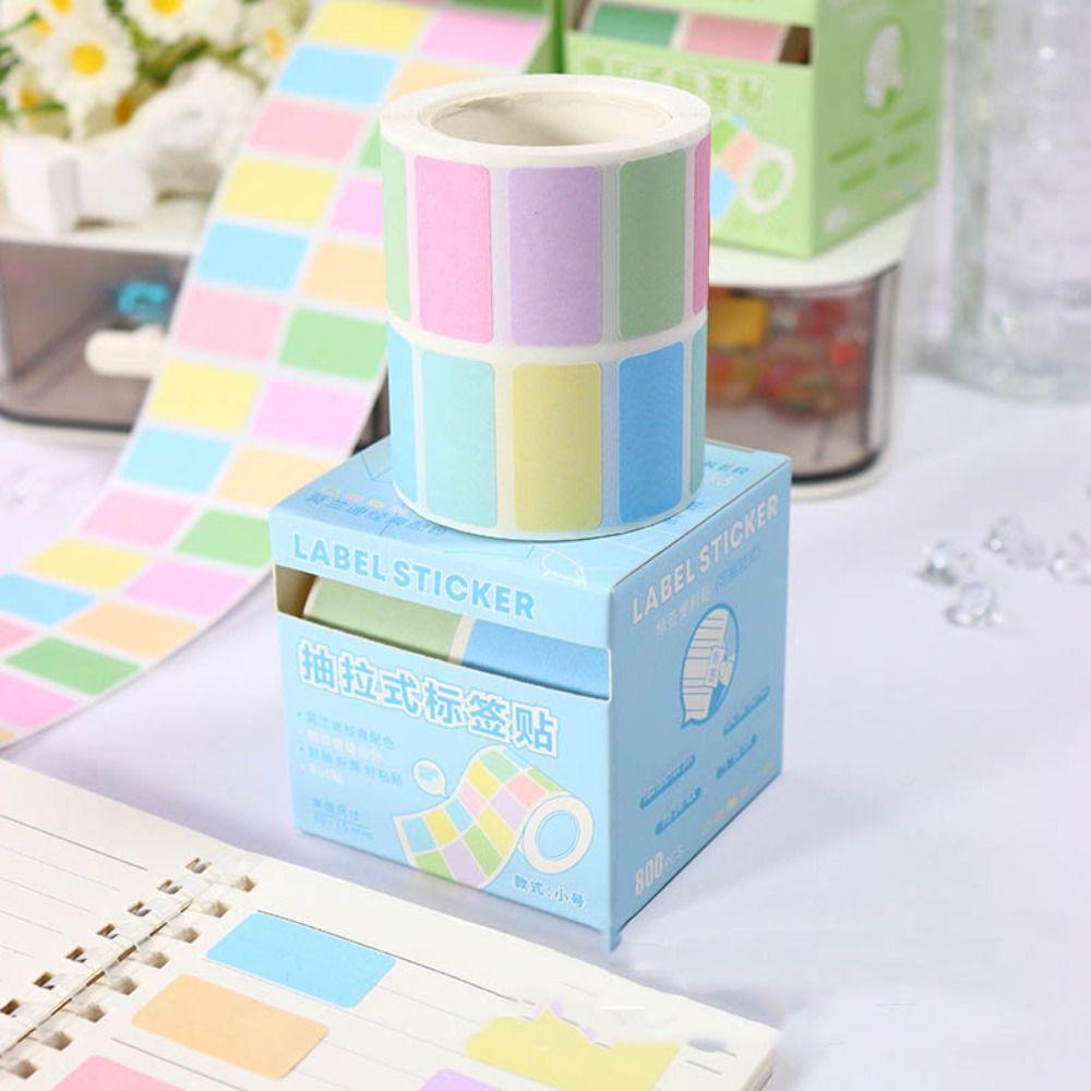 Эстетичная канцелярия Выдвижные наклейки-этикетки Задняя сторона Полностью клейкая Липкие заметки Школа Офис