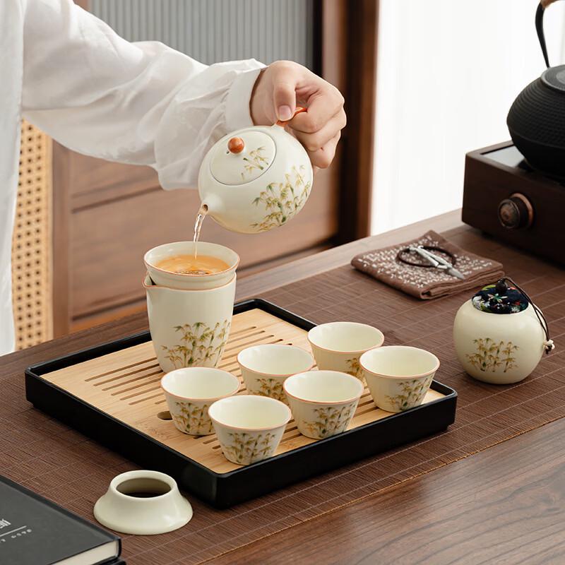 Zhu Chuang Jing Pin Ru Kiln Dragon Egg Tea Set