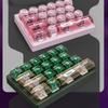 with LED Lights Mechanical Fidget Keyboard Portable Fingertip Button Key Ring  Student Gift