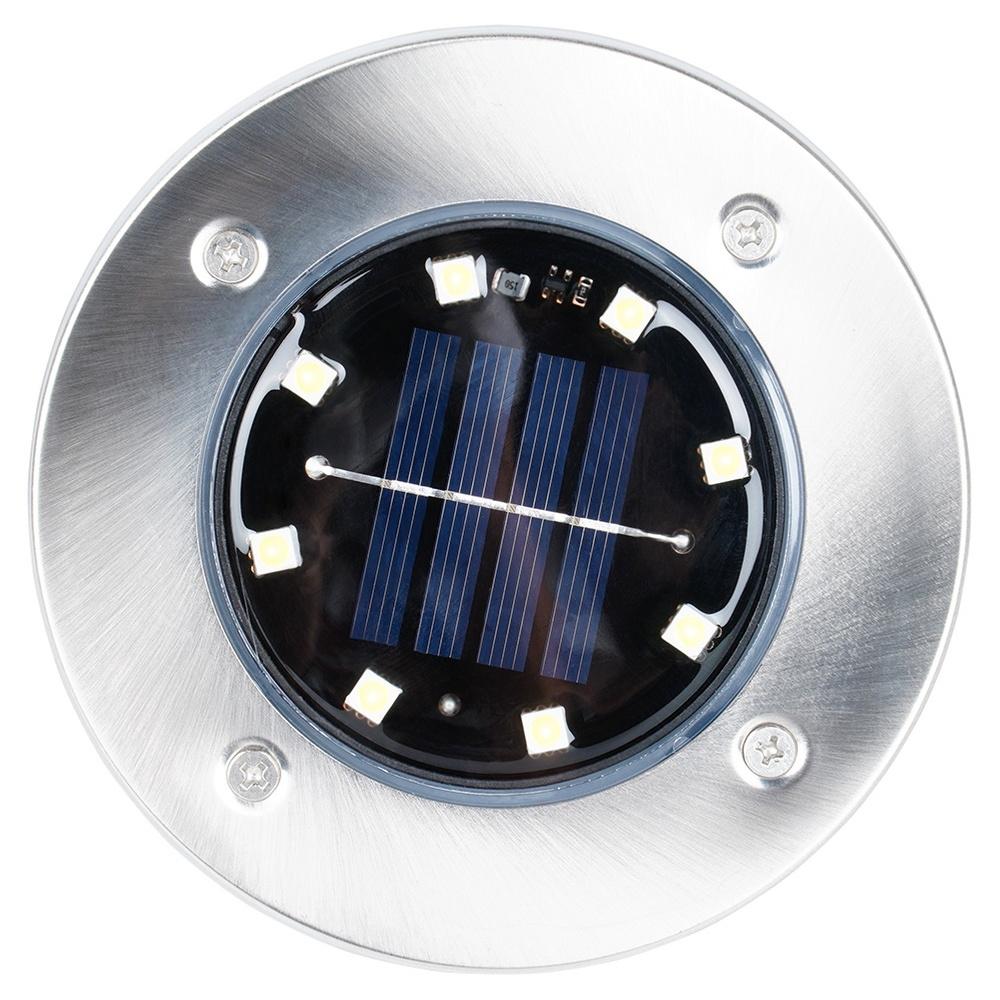 Solar LED garden lamps, steel, driven in, 11.5 cm, 12 pcs.