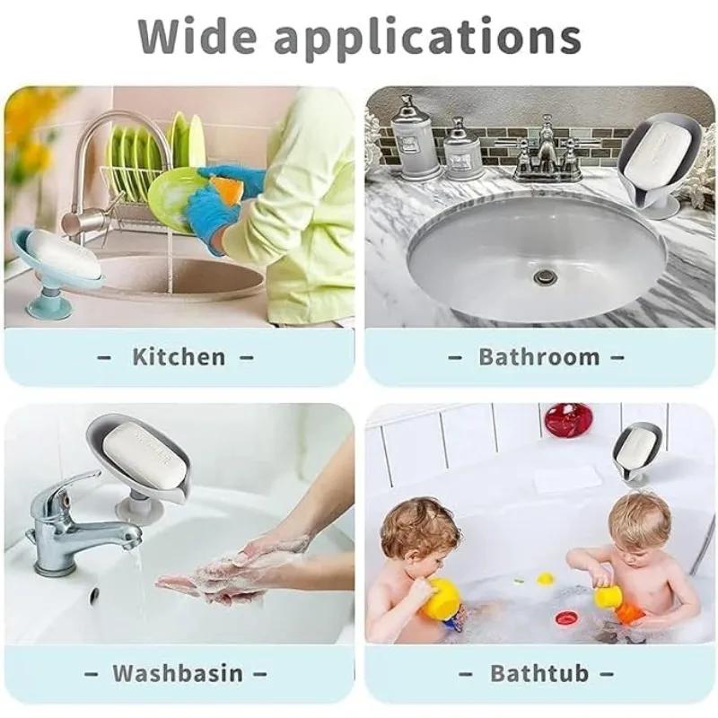 Мыльница Самоосушающаяся мыльница Держатель Легкоочищаемая мыльница Мыльница в форме листа Поднос Мыльница Аксессуары для ванной комнаты Раковины