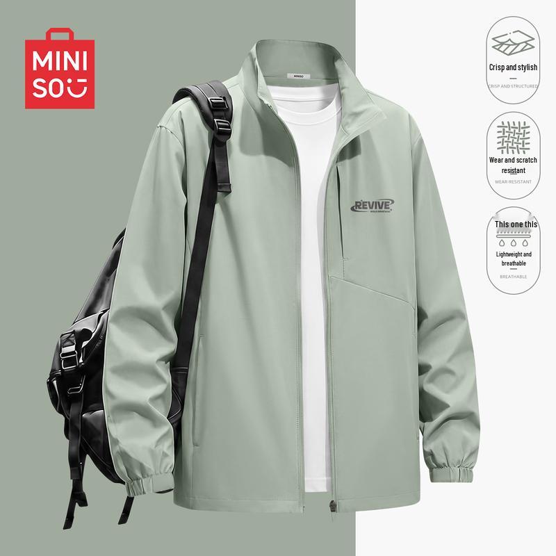MINISO Men's American Style Loose Fit Windbreaker Jacket