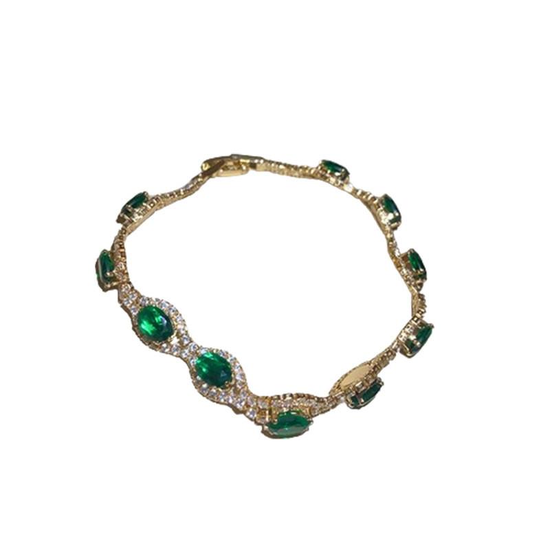 Европейский стиль Хрустальный Овальный Браслет Со Стразами Для Женщин