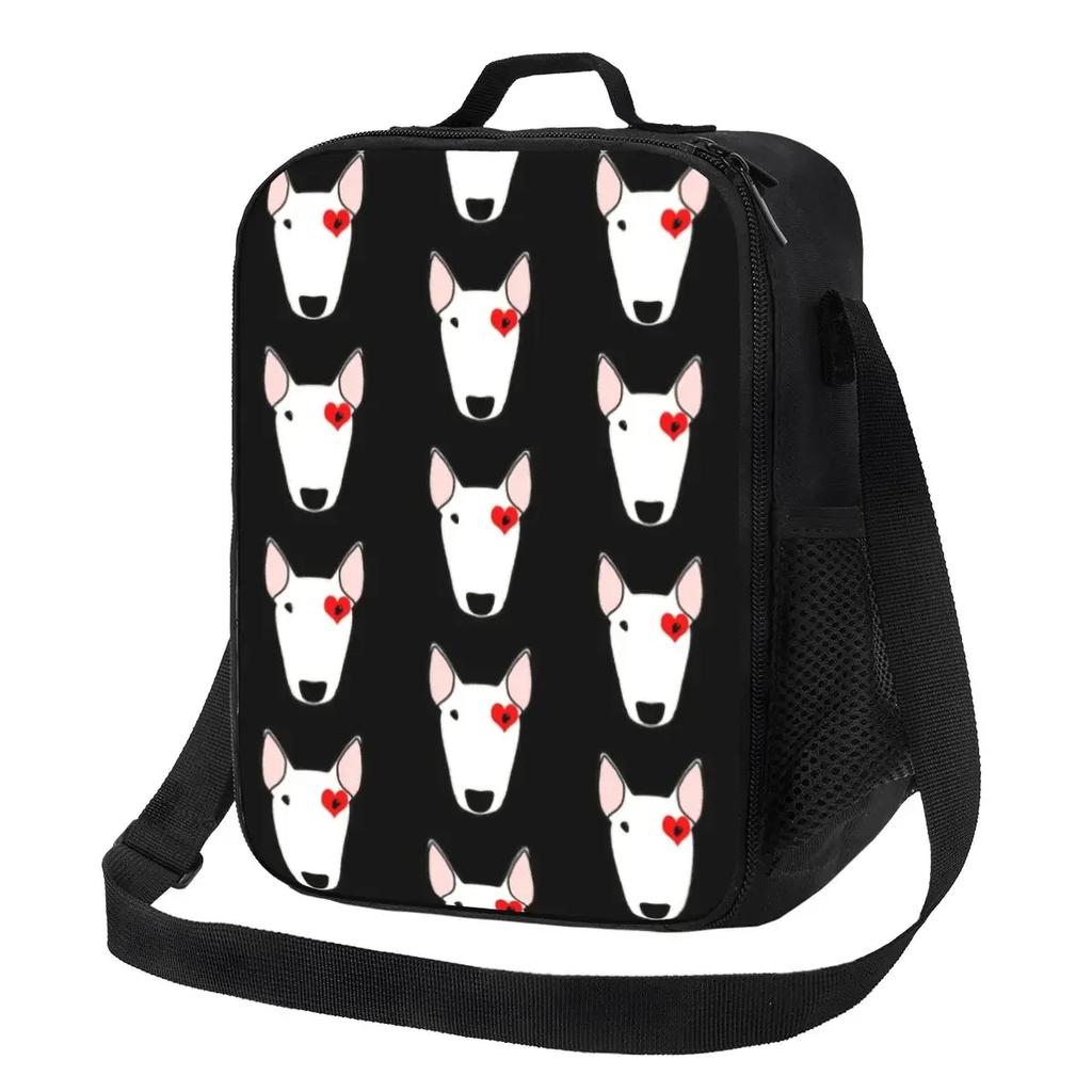 Rainbow Bullies Funny Bull Terrier Insulated Lunch Tote Bag for Dog Resuable Thermal Cooler Food Bento Box Work School Travel