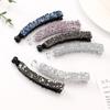 Cute Rhinestones Banana Clip Candy Color Sweet Hairpins Hair Accessories Ponytail Holder