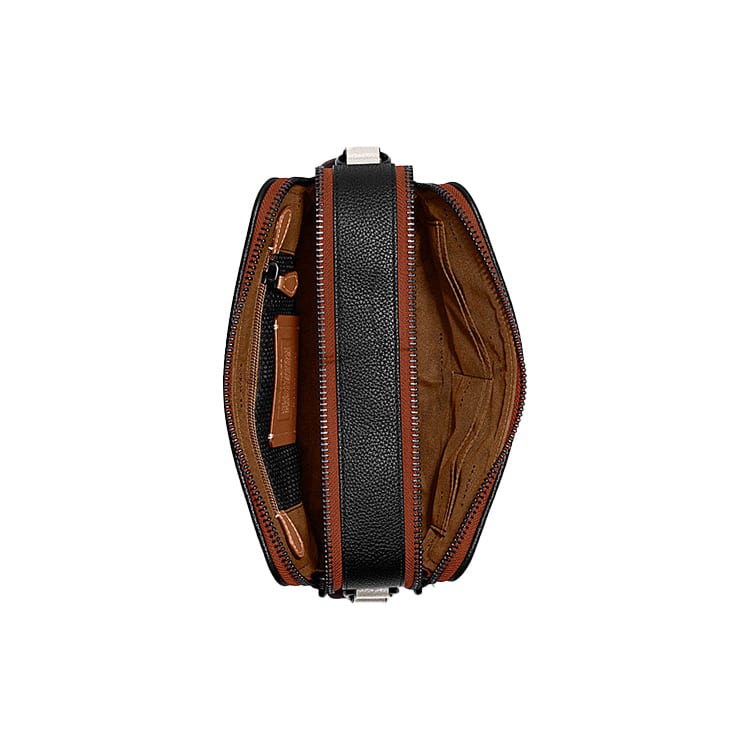 COACH Charter Artificial Leather Camera Bag, Shoulder Bag, Crossbody Bag Medium Men's Dark Brown C8445-JITX0