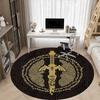 1pc Legend Office Round Area Rug, Under Office Chairs Bedroom Living Room Home Decor  a1016245