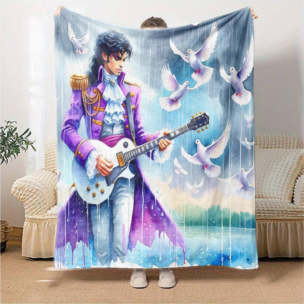 1pc Prince2 Blanket, Gift, for Men and Women, Soft Blanket, Good for Sofa Bed Couch Travel, Lightweight Flannel Blanket