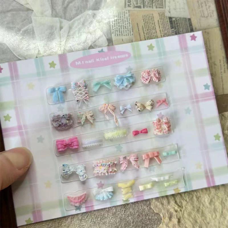 3D Силиконовая форма для лепки на ногтях Медведь Кролик Бантик Рельефные трафареты для стемпинга Гель-лак УФ Маникюр своими руками Украшения