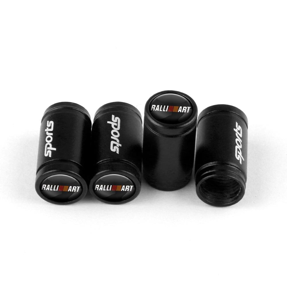 4PCS Car Valve Cap Tires Wheels Dust Covers Car Styling For Mitsubishi Ralliart Space Star Lancer Outlander Xl Eclipse Cross Asx