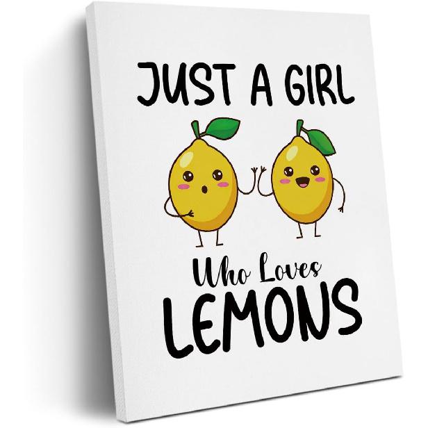 Funny Girl Loves Mushrooms, Mushroom Gifts, Cute Mushroom Lovers Gift, Canvas Wall Art Wall Decor, Aesthetic Prints Painting Artwork for Home