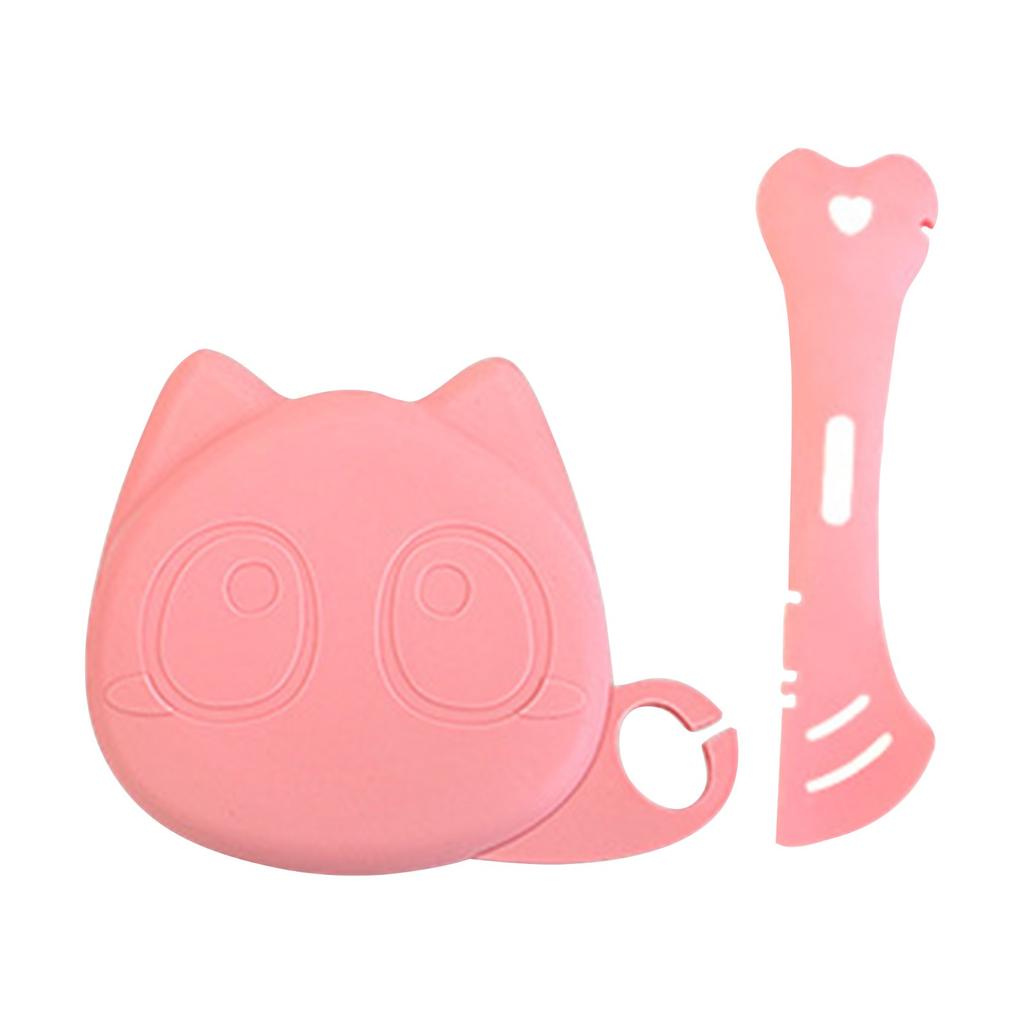 Silicone Cat And Dog Food Can Lid And Scoop, Pet Cat Supplies Set, Cute Shape Cat Wet Food Scoop Can Opener/Scoop Universal Can Lid