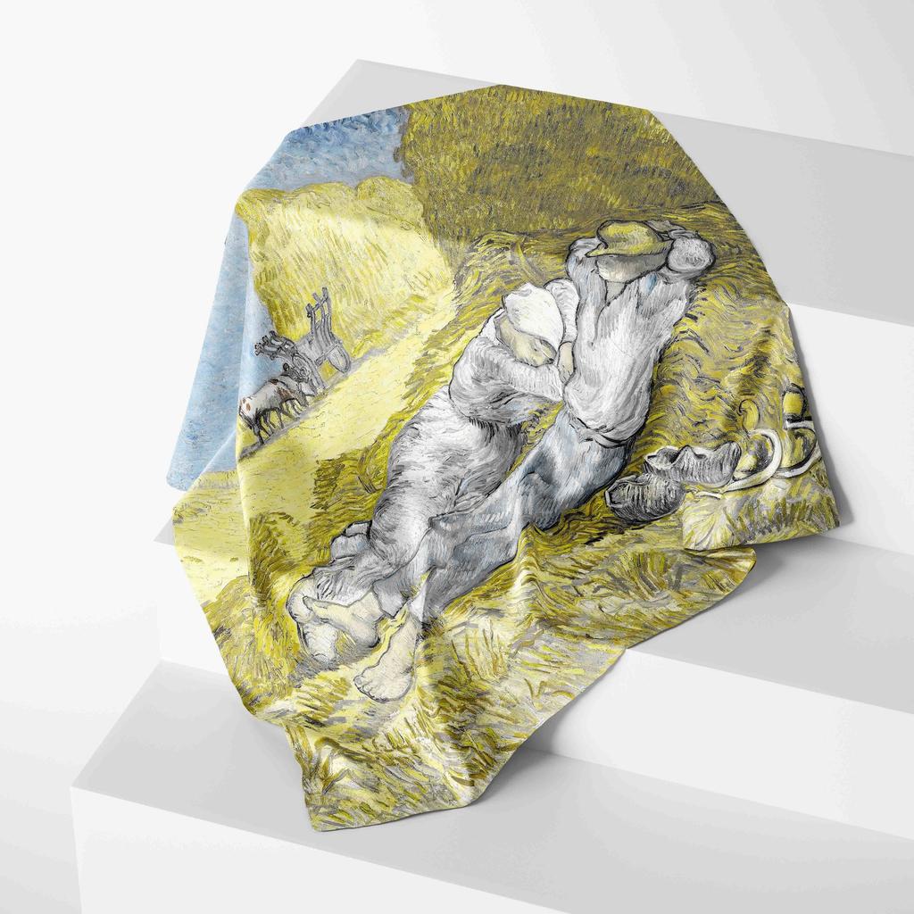 Women Oil Painting Fashion Beautiful Soft Silk Scarves Female Lady Shawl Hijab Wrap Foulard Bandanna Muffler Beach Pareo