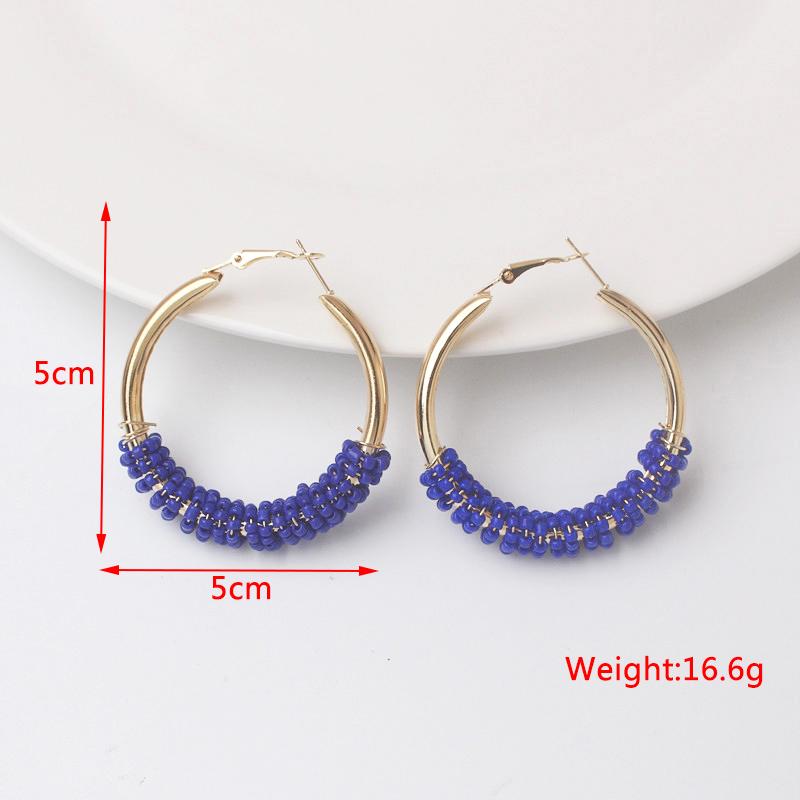New Blue Color Geometric Earrings for Women Bohemian Flower Butterfly Pendants Female Dangle Earrings 2024 Aretes De Mujer