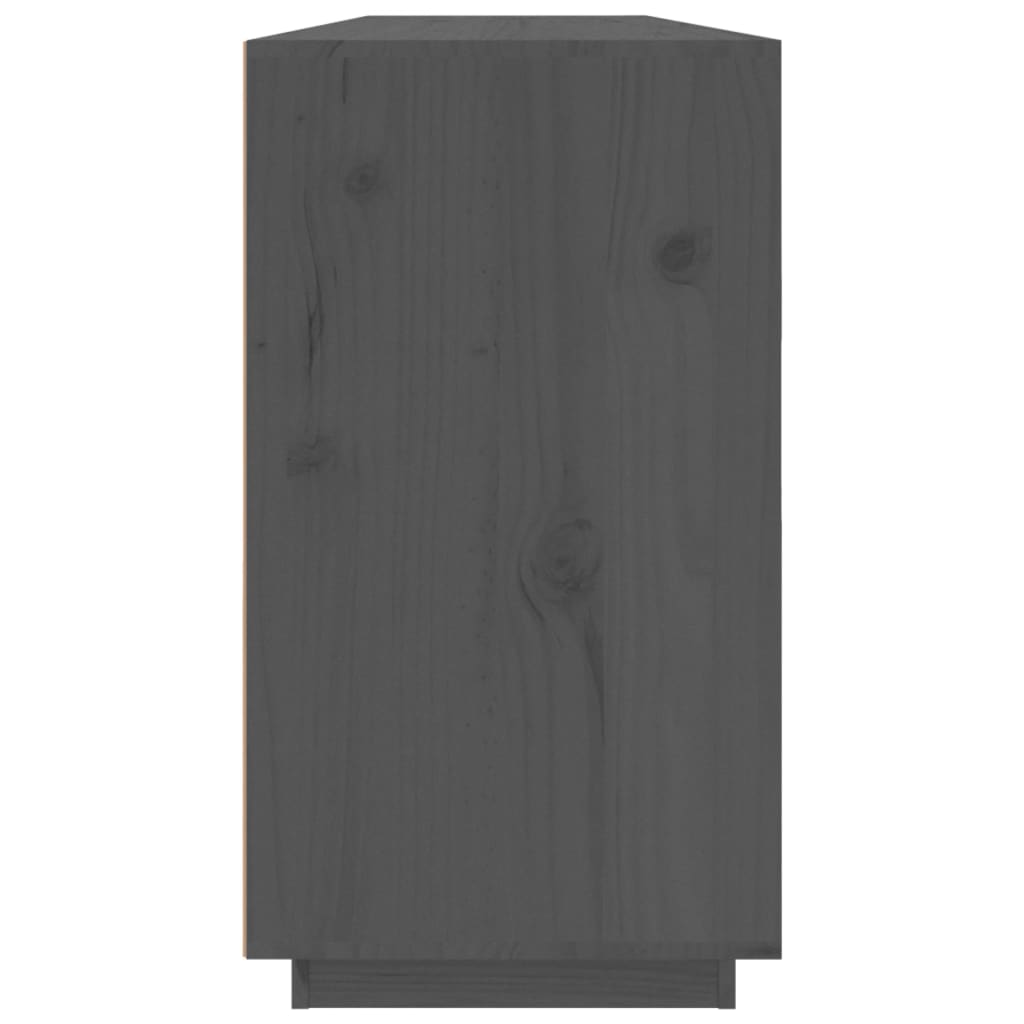 Sideboard Grey 100x40x75 cm Solid Pine Wood