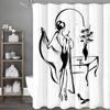 Черно-белая сексуальная женщина занавеска для душа, декоративная занавеска для душа для ванной комнаты, водонепроницаемая занавеска для душа с крючками