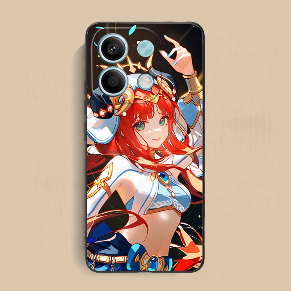 Игровой чехол GI Nilou Матовый ТПУ для мобильного телефона Xiaomi Redmi 15 14 13 12 A5 3 2 1 C Plus 4G 5G Цветная печать