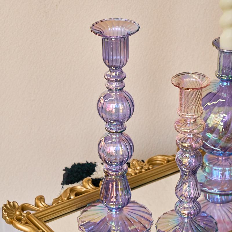 Подсвечники в стиле ретро Floriddle, конусные подсвечники, высокие подсвечники, украшение для вечеринки, стеклянная ваза, домашний декор, свадебное украшение