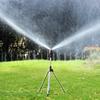 1 Set 360 Rotary Irrigation Tripod Lawn Garden Sprinkler Telescopic Support Sprinkler Head On Tripod Stainless Steel