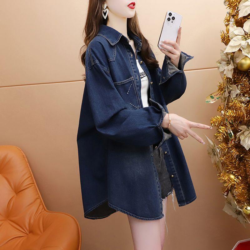 Jean Jackets for Women Fashion Button Down Denim Jacket Western Fall Shacket Jacket