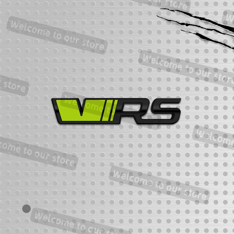 cycr3 3D Metal Car Styling VRS Emblem Decals Car Steering Wheel Badge Stickers For Skoda Kodiaq Fabia Enyaq Octavia Combi Kamiq Rapid