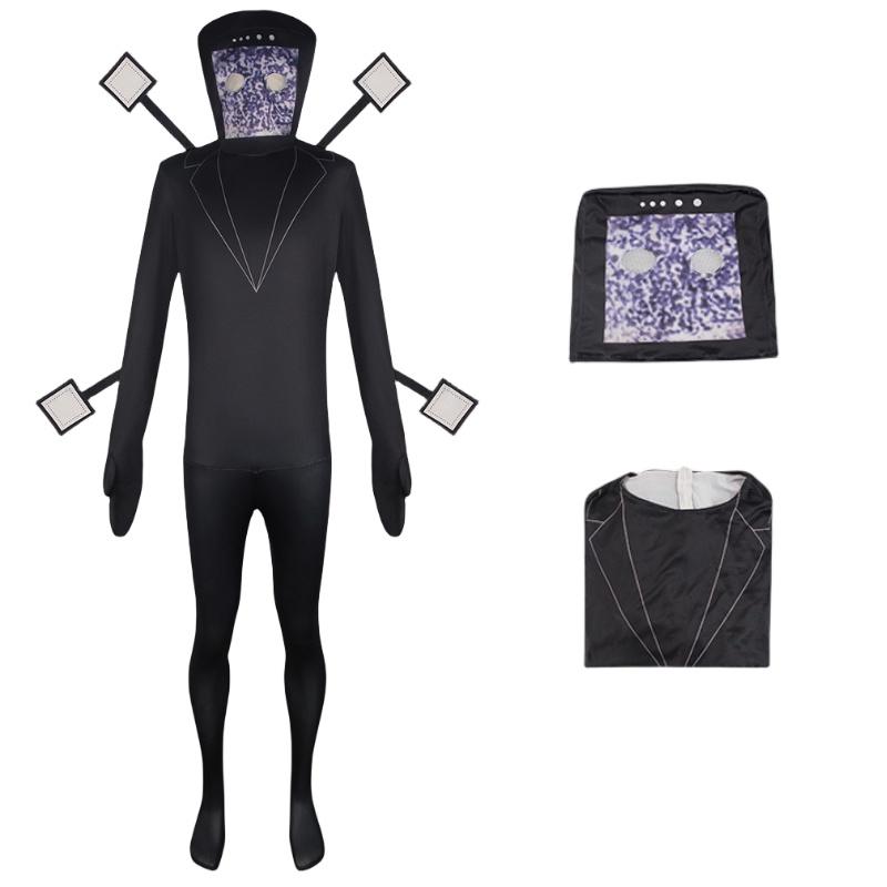 Косплей-комбинезон по игре Skibidi Toilet, идеально подходящий для Хэллоуина